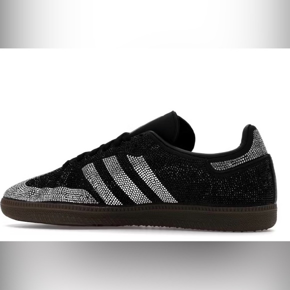 adidas Shoes - Adidas Black and Silver Rhinestone  Sneakers